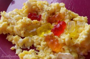 Scrambled Eggs with Gummy Bears